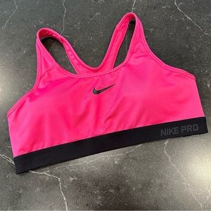hot pink Nike sports bra